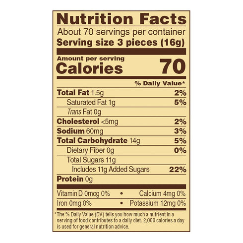 Premium Original Hard Caramel Candy, 2.4oz, pack of 4